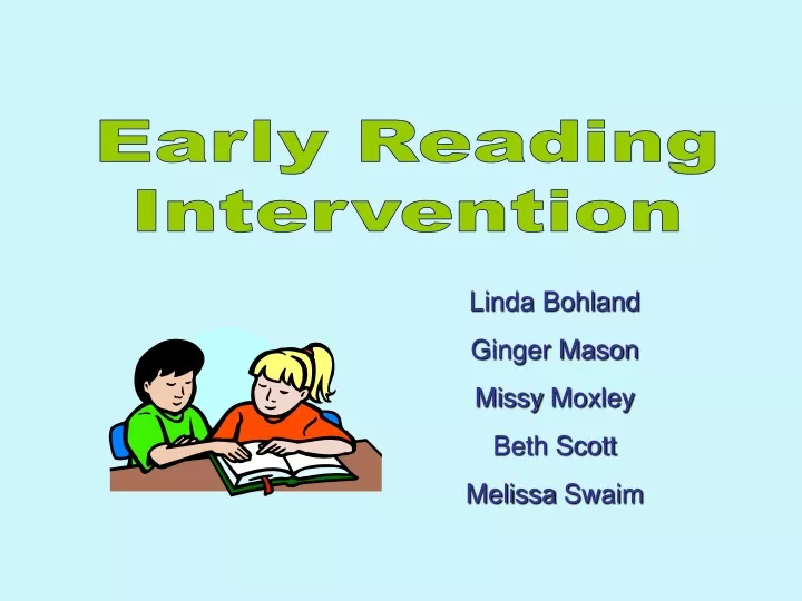 early reading intervention