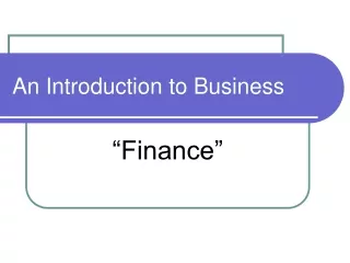 An Introduction to Business