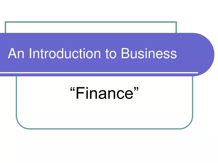 an introduction to business