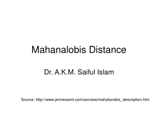 Mahanalobis Distance