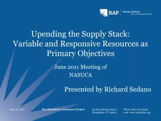 Upending the Supply Stack: Variable and Responsive Resources as Primary Objectives
