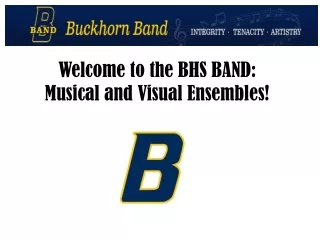 Welcome to the BHS BAND: Musical and Visual Ensembles!