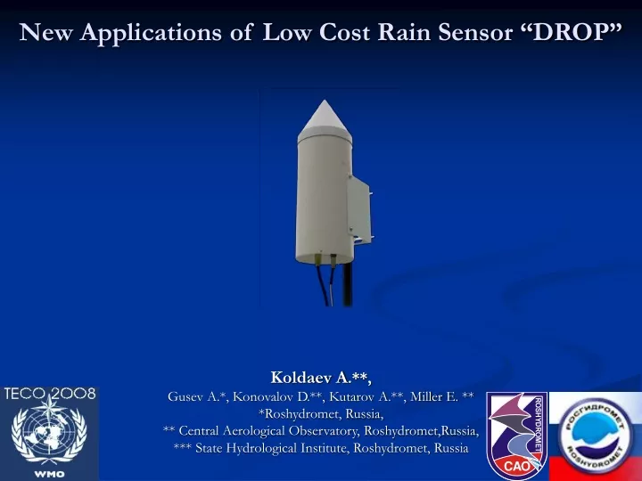 new applications of low cost rain sensor drop
