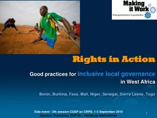 Rights in Action Good practices for  inclusive local governance in West Africa