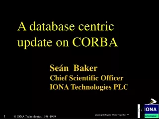 Seán  Baker Chief Scientific Officer IONA Technologies PLC