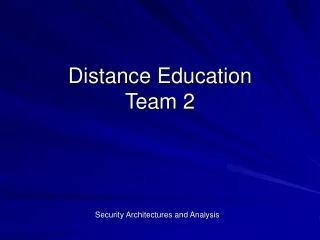 Distance Education Team 2