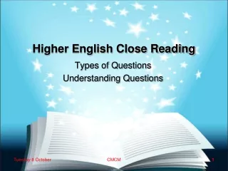 Higher English Close Reading