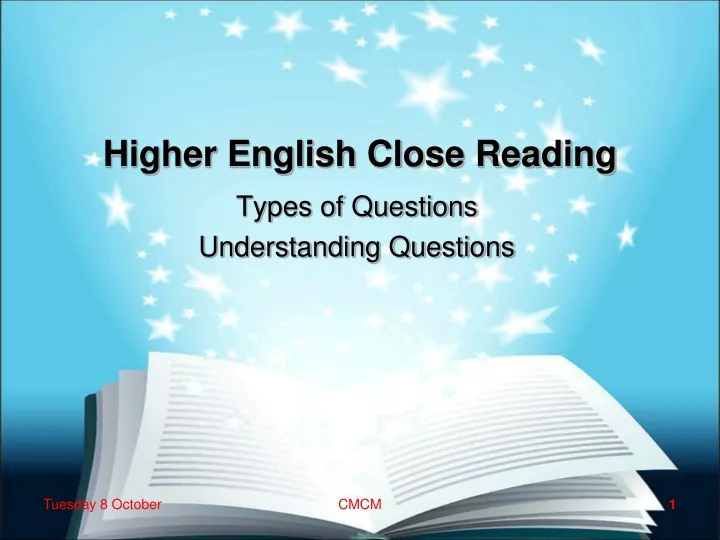 higher english close reading