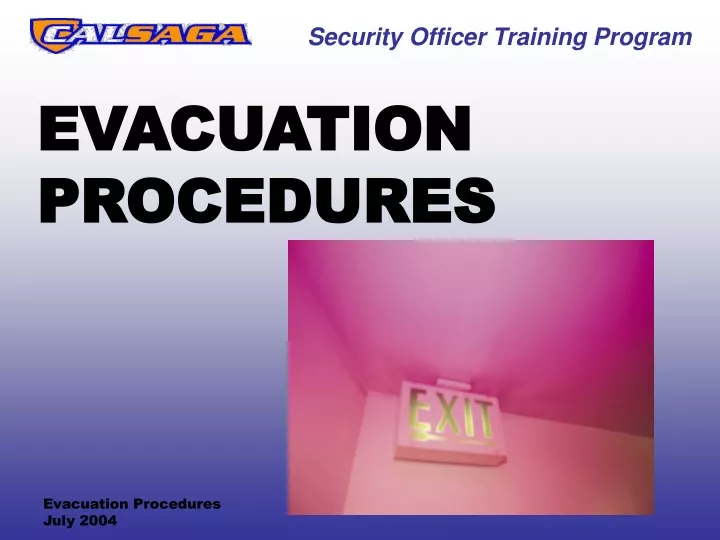 evacuation procedures