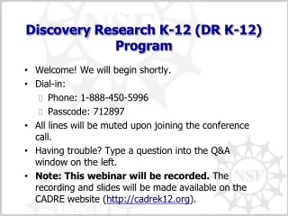 Discovery  Research K-12 (DR  K-12) Program