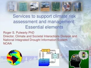 Services to support climate risk assessment and management:  Essential elements