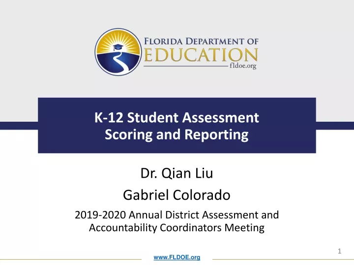 k 12 student assessment scoring and reporting