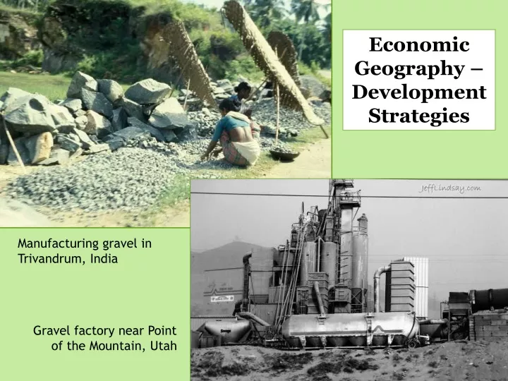 economic geography development strategies