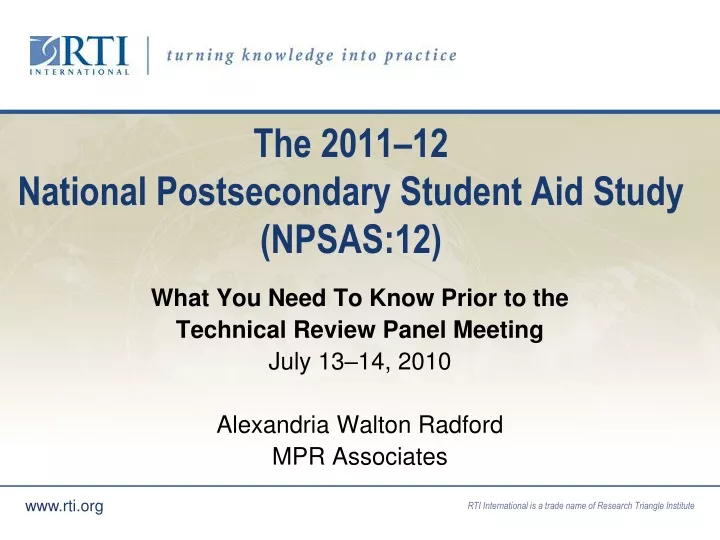 the 2011 12 national postsecondary student aid study npsas 12