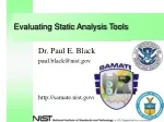 Evaluating Static Analysis Tools