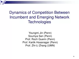 Dynamics of Competition Between  Incumbent and Emerging Network Technologies