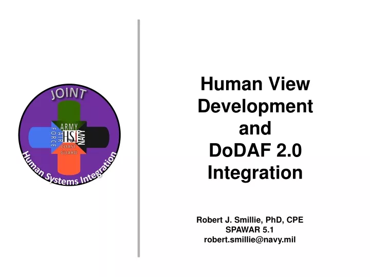 human view development and dodaf 2 0 integration