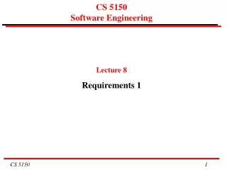 CS 5150  Software Engineering