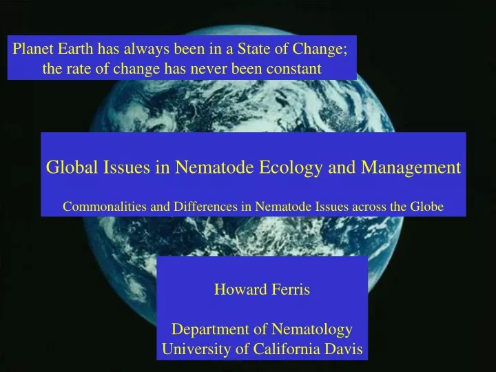 planet earth has always been in a state of change