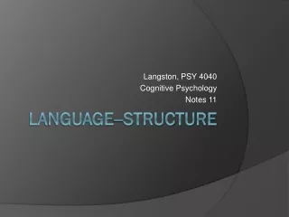 Language--Structure