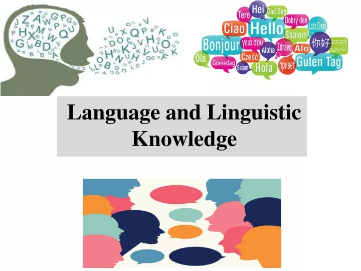 language and linguistic knowledge
