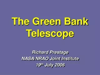 The Green Bank Telescope