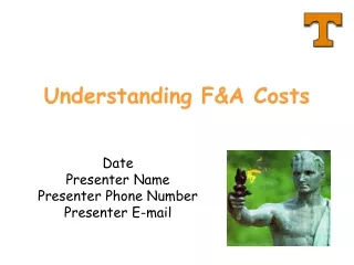 Understanding F&amp;A Costs