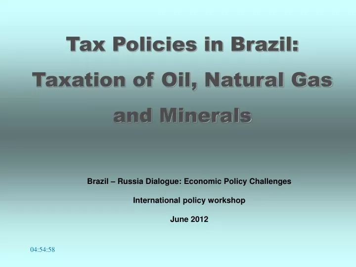 tax policies in brazil taxation of oil natural