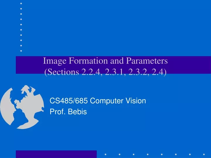 image formation and parameters sections 2 2 4 2 3 1 2 3 2 2 4