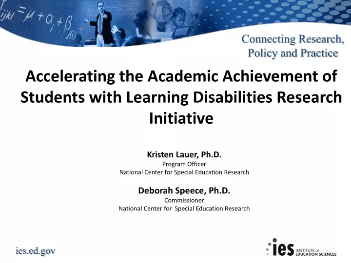 accelerating the academic achievement of students with learning disabilities research initiative