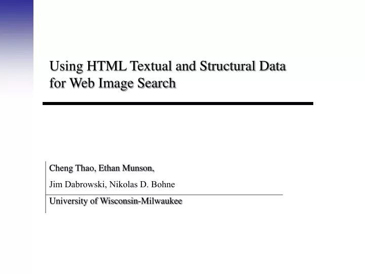 using html textual and structural data