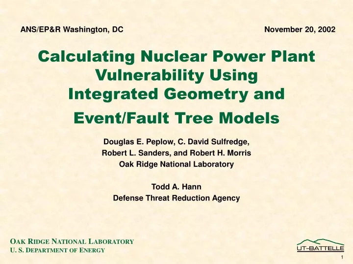 calculating nuclear power plant vulnerability using integrated geometry and event fault tree models