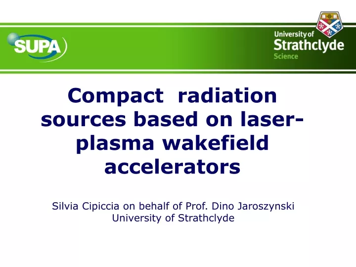 compact radiation sources based on laser plasma