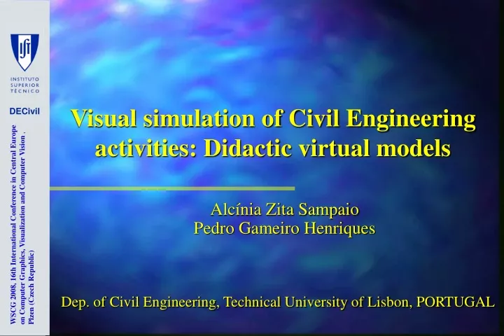 visual simulation of civil engineering activities didactic virtual models