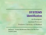 Advanced Parameter Estimation Methods in System Identification - slide 1