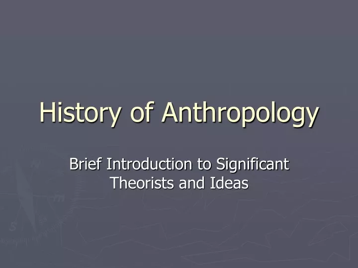 history of anthropology