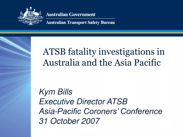 atsb fatality investigations in australia