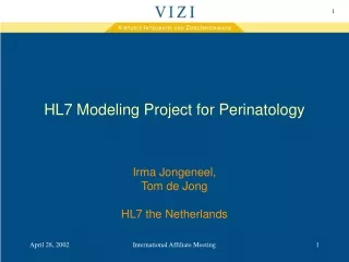 HL7 Modeling Project for Perinatology