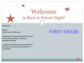 Welcome  to Back to School Night!