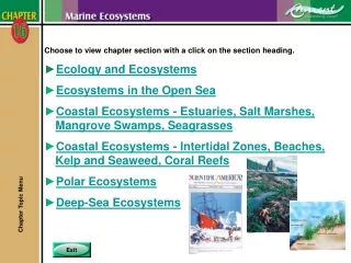 Choose to view chapter section with a click on the section heading. Ecology and Ecosystems