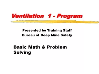 Ventilation  1 - Program