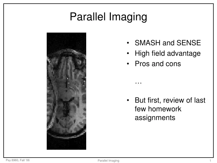 parallel imaging