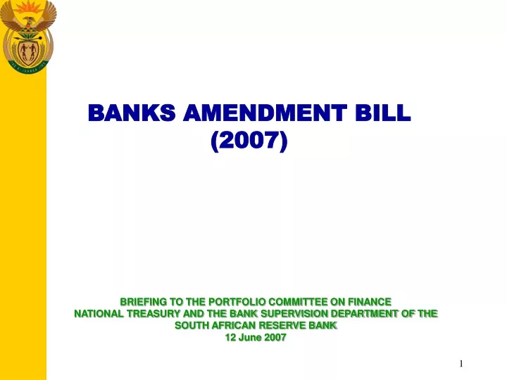banks amendment bill 2007