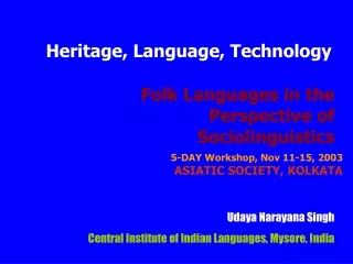 Folk Languages in the Perspective of Sociolinguistics