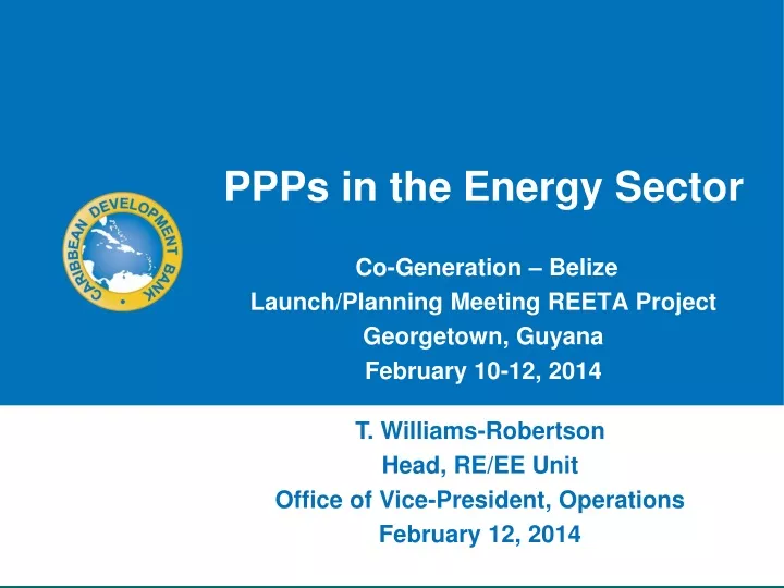 co generation belize launch planning meeting reeta project georgetown guyana february 10 12 2014