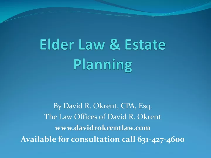 elder law estate planning