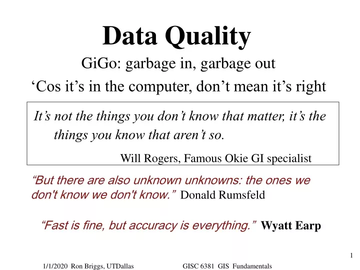 data quality