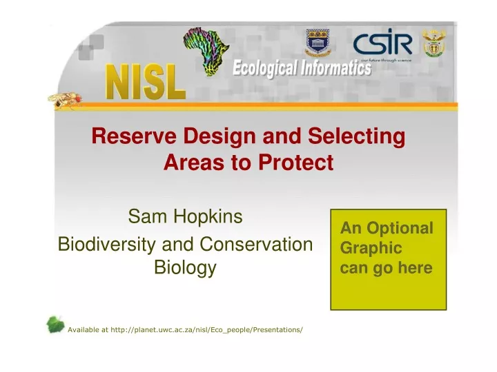 reserve design and selecting areas to protect