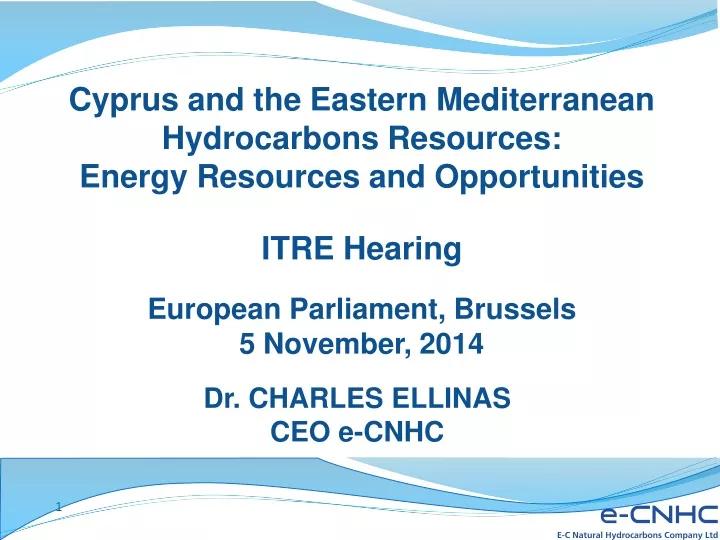 cyprus and the eastern mediterranean hydrocarbons