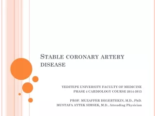 Stable coronary artery disease